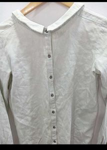 Light Grey Button-Down Shirt