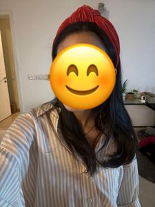 Orange Pleated Hairband