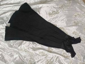 Elegant Black Slit Gown