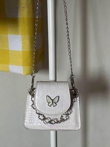 White Butterfly Clutch