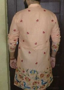 Peach Printed Kurta