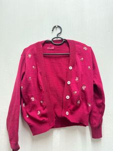 Floral Embroidered Cardigan