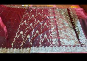 Elegant Maroon Saree