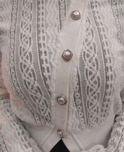 Korean White Lace Puff Sleeve Top