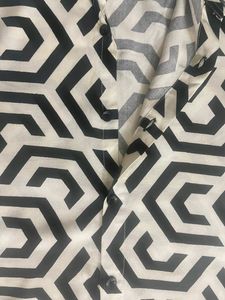 Unisex Collared Black &amp; white Buttoned Shirt