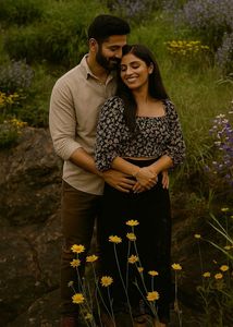 Crop Top With Slit Skirt