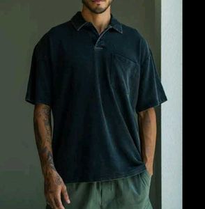 Oversized Black Faded Heavy Weight