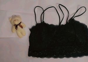 Padded Black Lace Bra