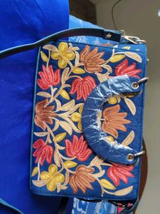 Brand New Embroidered Large Sling Bag