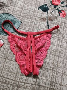 Pink Lace Thong