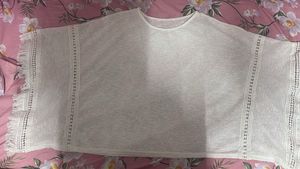 White Fringe Trim Top