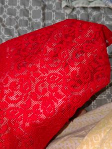 Combo Of Red &amp; Black Lace Crop Tops