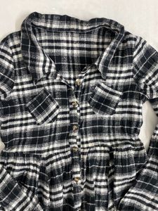 Plaid Shirt Dress bust 32
