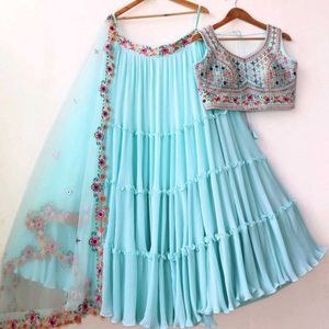 Women Sky Blue 💙😍 Lehenga Choli ❤️