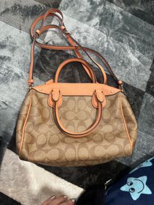 Coach Dome Satchel with Flamingo Patch