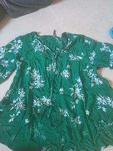 High Low Green Top