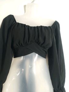 Black Western Crop Top(women&#39;s)