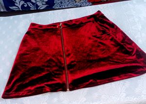 Red Velvet Skirt