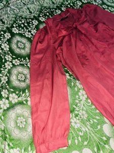Vintage Pink Bow Blouse