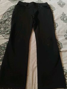 Black Pull-On Flare Leg Pants