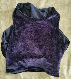 Velvet Purple/Galaxy Sparkle Wrap Dance Top