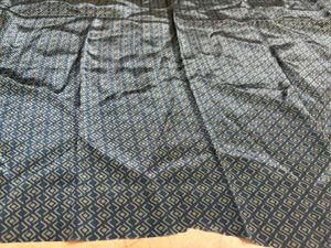 Elegant Purple Printed  material for making scrunc