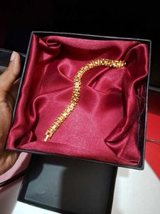 Golden Broad Chain Bracelet