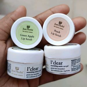 JUST HERBS UNDER EYE GEL & LIP SCRUB