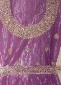 Unsteached Elegant Indian Ethnic Gown With Srug Se