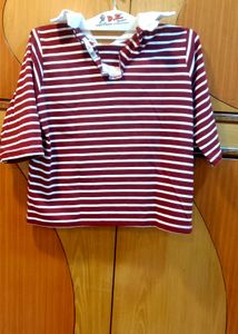 Sassy Red And White Stripped Crop Top