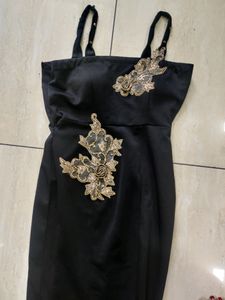 Boutique Made Body Fit Dress With Side Slit