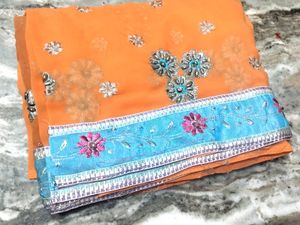 Exclusive Fancy Saree - Embroidered Detail