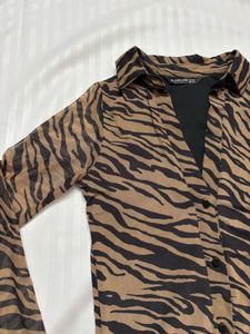 y2k tiger print dress