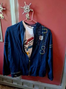 Navy Blue Full Zip Jacket