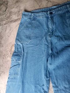 Denim Cargo Pants