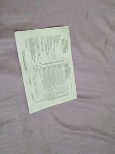 OMR Sheet Of Class 10th