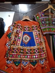 Orenge Multy Garba Choli