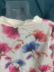 Floral Print Zip-Up Jacket
