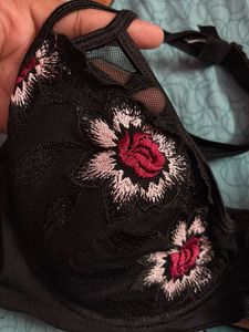 Floral Applique Bra