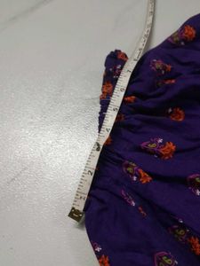 Purple Floral Ethnic Skirt