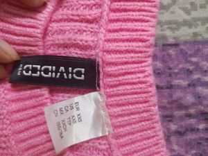 Pink Knit Sleeveless Tank Top