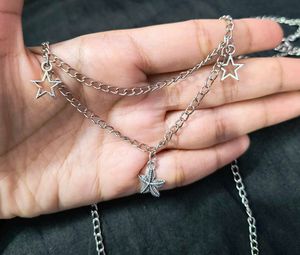 FREE SHIPPING..Star Layered Necklace and Bracelet.