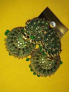 Green Latest Fancy Jhumka