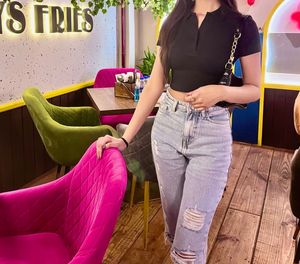 Black bonkers Crop Top
