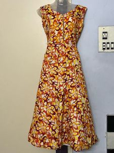Patterned Midi Dress