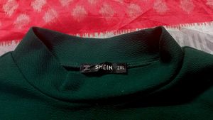 SHEIN  💚 Plus Mock Neck Frill Shoulder Bodys