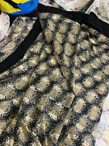 Elegant Printed Saree with Lace Border