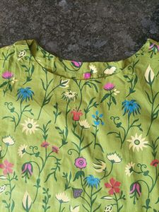 New A line Kurti ❤️with Pom Poms❤️