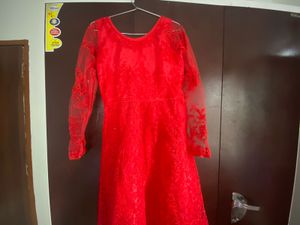 Elegant Red Lace gown