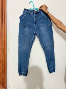 Light Wash Denim Joggers